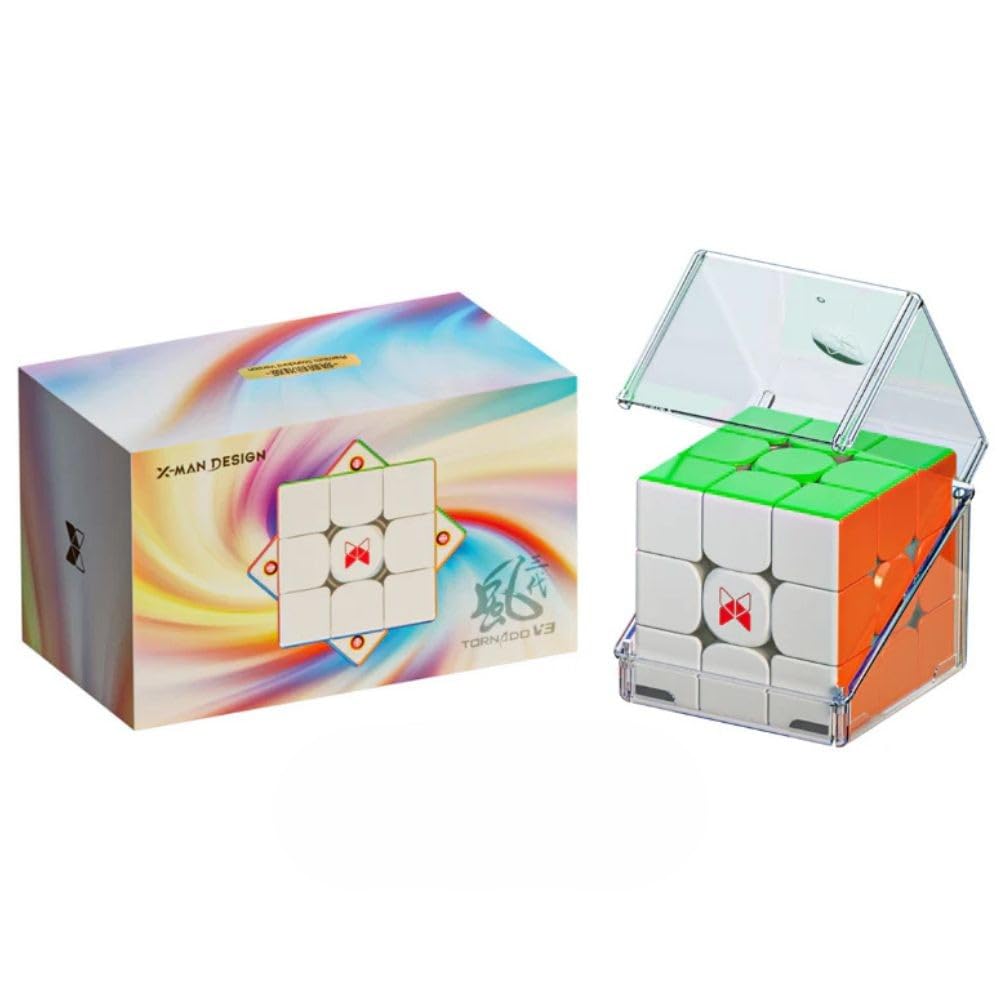 HAWKISTER 6+ Years Qiyi X-Man Tornado V3 3X3 Magnetic Speed Cube (Flagship)-image-4