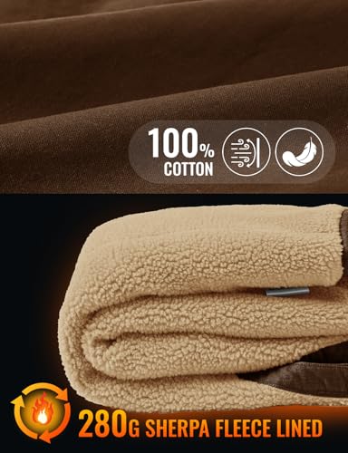 TBMPOY Men's Winter Vest Casual Sherpa Fleece lined Full Zip Lightweight Vest Outerwear Warm Cotton Travel Jackets2