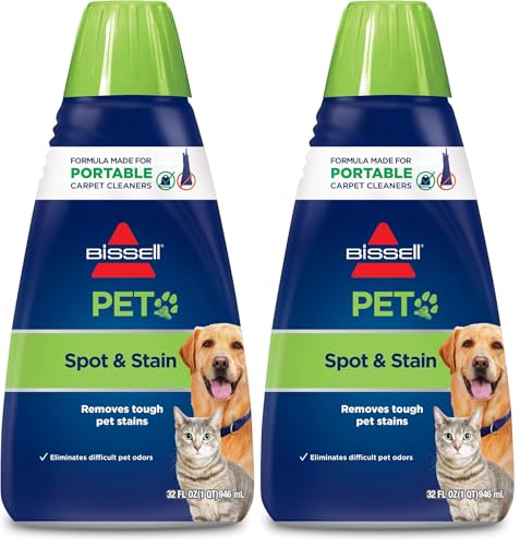 Image of Bissell 74R7 Pet Stain & Odor Portable Machine Formula,32-Ounce,Fl Oz,(Pack of 2)