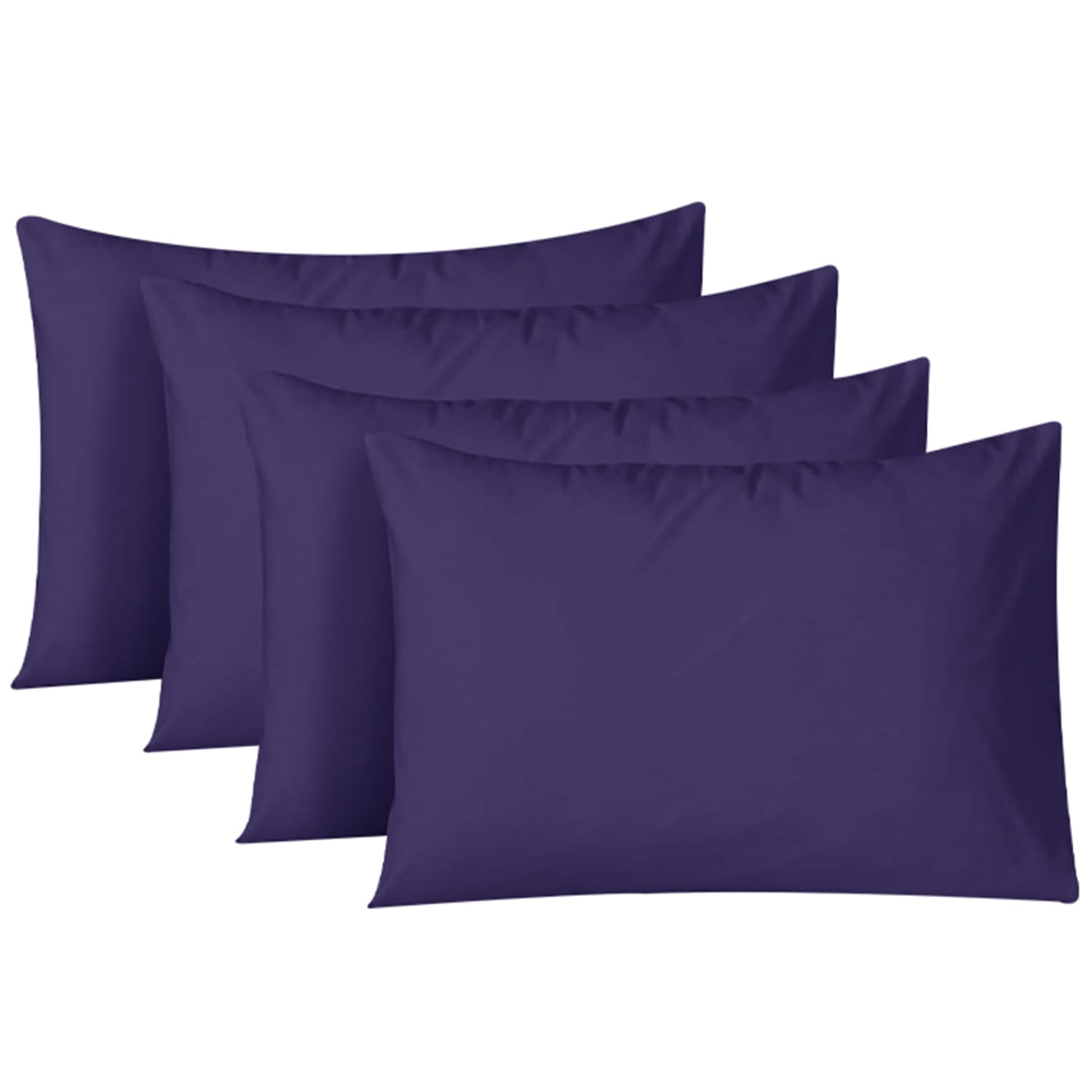 NAFAY LIVING Pillow Cases 4 Pack Cotton 300 Thread Count, Hotel Quality Pillow Covers with Envelope Enclosure