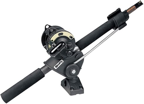 Scotty #240 Striker Rod Holder with 240 Side Deck Mount, Black, Small