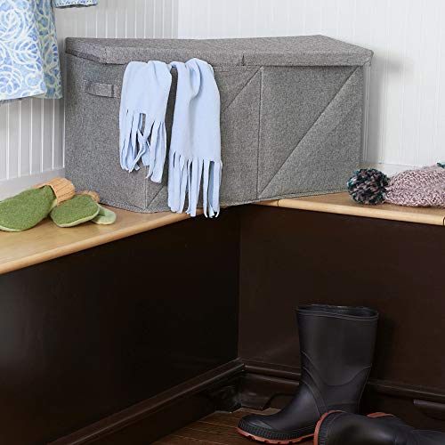 Household Essentials Jumbo Fabric Double Twist Box Storage Bin, X-Large, Grey #TOP6