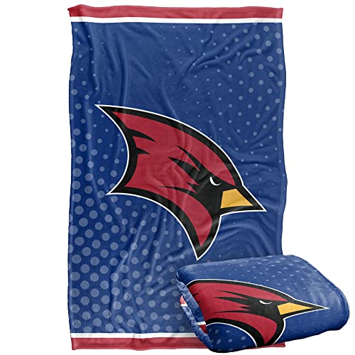Saginaw Valley State University Cardinals Blanket, 36"x58" Logo Dots, Silky Touch Super Soft Throw