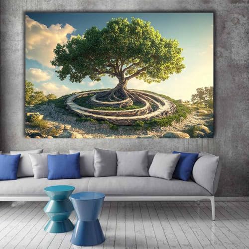 Impression sur toile arbre de vie symbolique déco zen salon et bain - 2