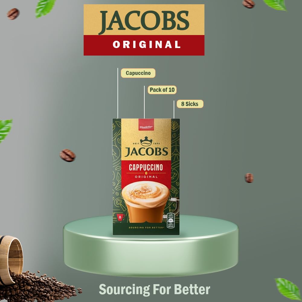 Jacobs 3in1 Instant COFFE Liquer 100 STICKS EINZELN PORTIONEN FRESH STOCK GROSSHANDEL UK Strong & Rich Coffee
