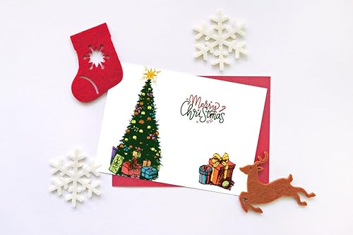 Miniatura 4 de Sellos transparentes de Feliz Navidad para hacer tarjetas y decoración de álbumes de fotos, sellos de árbol de Navidad para chimenea, regalo de