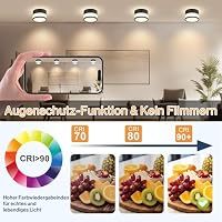 LED Aufbauspot Dimmbar IP65 Deckenleuchte Aufputz mit Fernbedienung APP – Ansicht 7