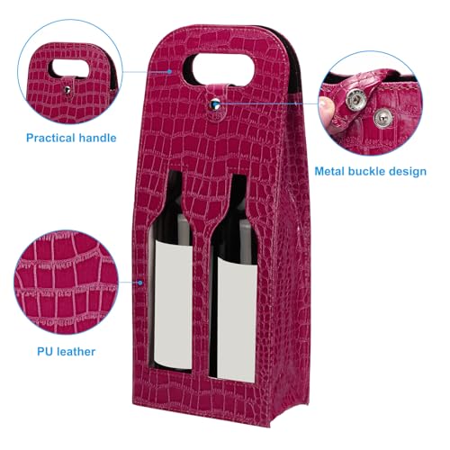 PATIKIL 2 Bottle Wine Gift Bag - Image 3