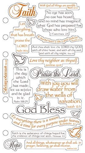 Sticko Classic Flat Stickers, Scripture, Multicolor