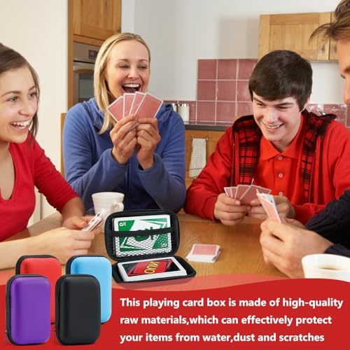 ZTBFHLZQ 4 Stück Spielkarten Box, Spielkarten Etui, Aufbewahrungsbox Kartenspiel Box, Spielkarten Etui, Kartenbox Spielkarten, Kartenbox, Zur Aufbewahrung Von Karten, Kopfhörern Und Datenkabeln