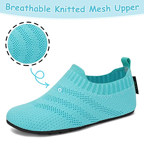 Saguaro Lightweight House Slippers Toddler Boys Socks Home Shoe Rubber Sole Knit Slippers Breathable Kids Socks Shoes Shoes Girls Red 4-5 Big Kid #TOP2
