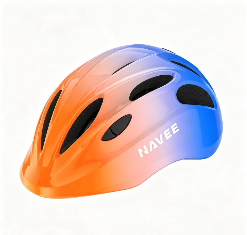 NAVEE Demi-Casque Protection Enfant 52-56cm, Coque PC & Mousse EPS,10 Vents