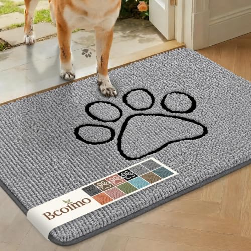 30" x 20" Bcoimo Super Absorbent Indoor Dog Door Mat w// Non-Slip TPR Backing (Various) - image 1
