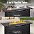 SUNSHINE VALLEY Propane Gas Fire Pit Table 57" 0utdoor Firepit Table Rectangular Wood-Like Tabletop with Glass Rock, Black Outdoor Fire Pit for Patio Outdoor Outside Garden Backyard Deck