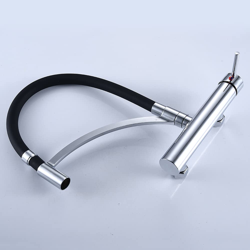 Grifo monomando para fregadero de cocina de 180°, apto para fregaderos individuales y dobles.