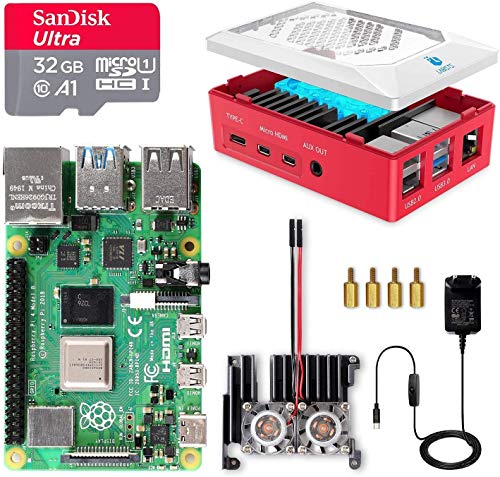 LABISTS Raspberry Pi 4 8GB Kit Incluido Tarjeta SD 32GB Precargada con Raspberry Pi OS, Ventilador, Disipadores de Calor Grande, 2 Micro HDMI, Caja y Lector de Tarjetas