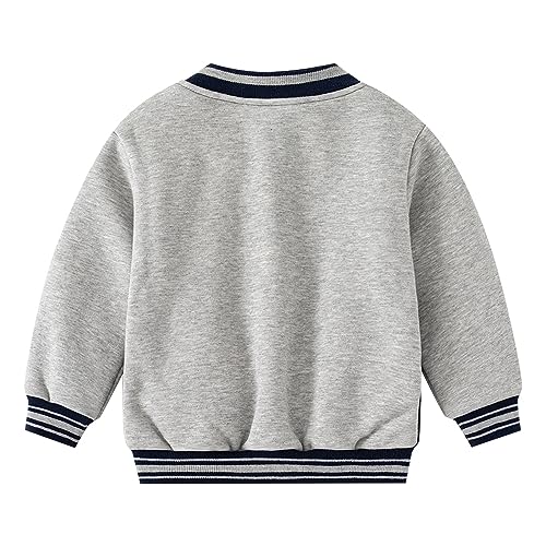 Little Kid Baseball Jacket Warm Cotton Outerwear Toddler Boy Girl Coats Kids Bomber Jacket Boys Fall3