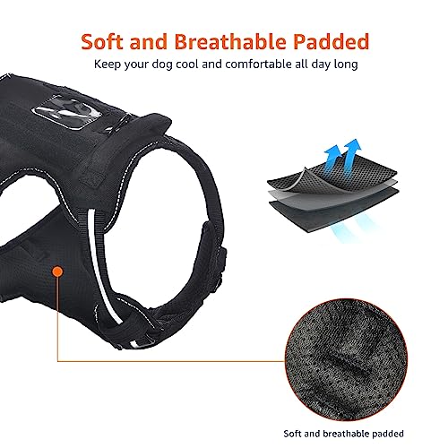 Image of Amazon Basics No-Pull Dog Harness, Adjustable Front Clip, Escape Proof Tactical Vest, Small, Black