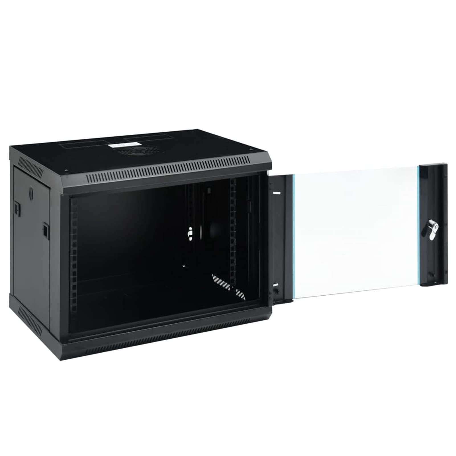 Tidyard Coffret de Réseau Mural 9U 19" Rack Serveur Armoire Réseau, Armoire de Stockage Armoire de Réseau IP20 600x450x510 mm