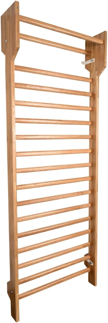 ARTIMEX Swedish Wooden Ladder Set (Wall Bars) for Physiotherapy and Gymnastics Use in Homes, Gyms, Clinics, Fitness Centres and Schools– Wall Bars of Beech Wood, 240x90 cm, Code 216-F