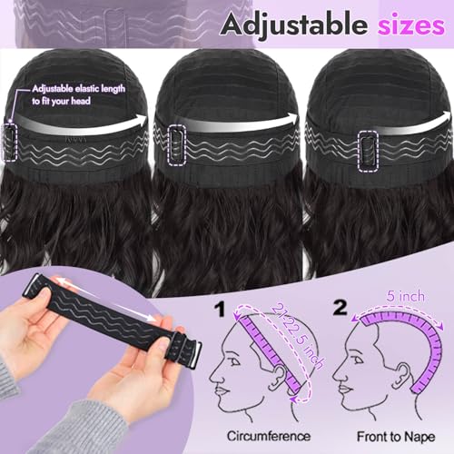 Image of Eawwii Wigs for Women Light Ash Brown,Short Wavy Synthetic Lace Wig | Glueless 4x1 Lace Hairline, Heat-Resistant Fiber,Bob Wave Style,Natural Appearance for Everyday Cosplay 14 Inch