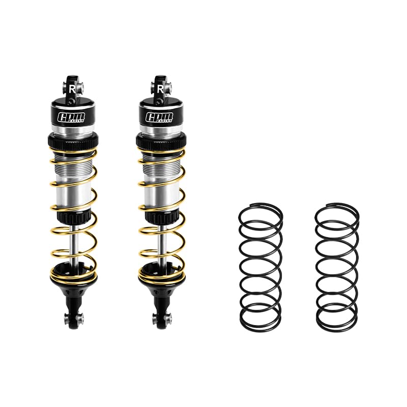 GPM 6061-T6 Alloy Rear Adjustable Spring Shock 104Mm For 1/8 Jato 4X4 Vxl Brushless-90386-4 (Silver)