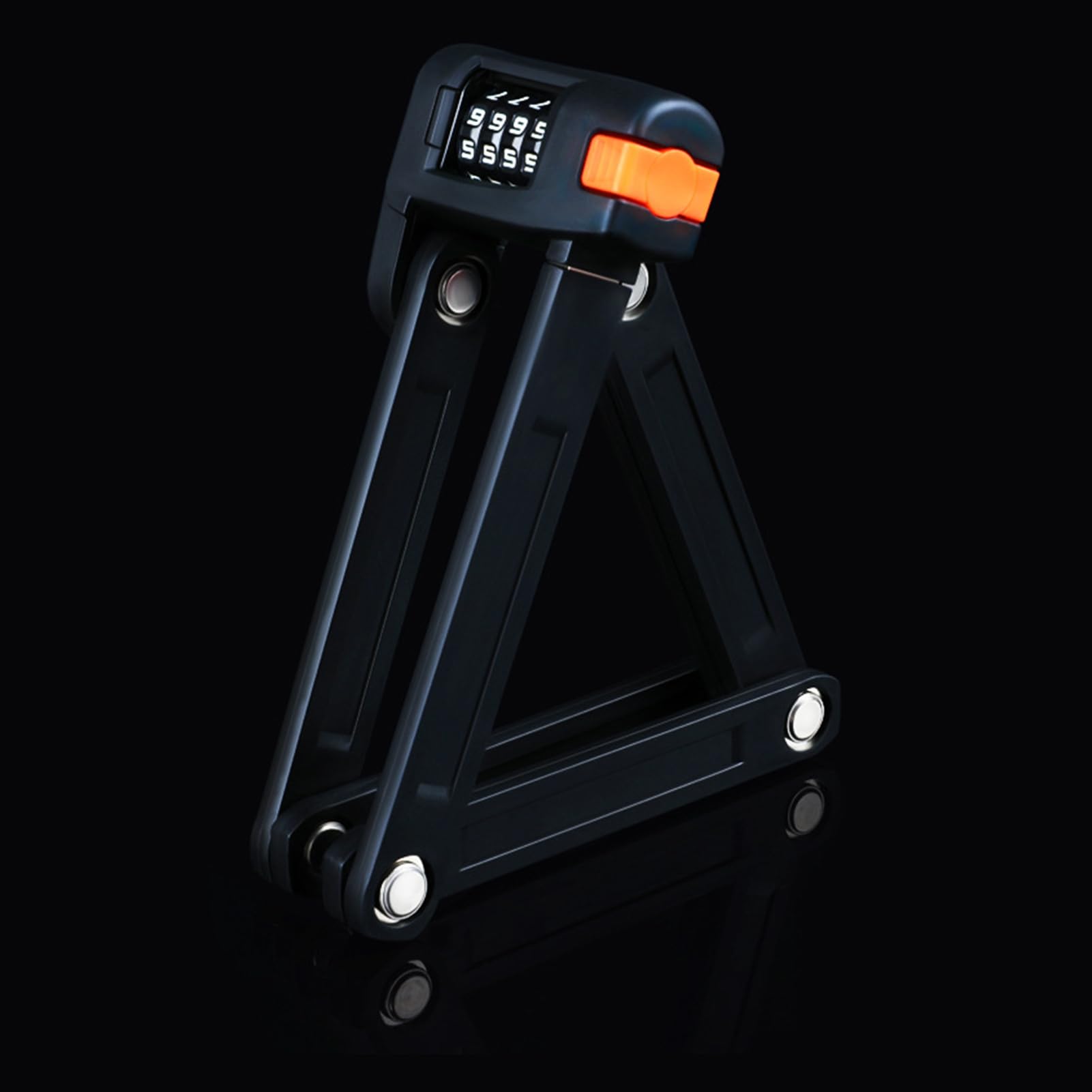 Lucchetto a combinazione per bicicletta, resistente, impermeabile, a 4 cifre, ripristinabile, pieghevole, per mountain bike, bici da strada, mountain bike, antifurto
