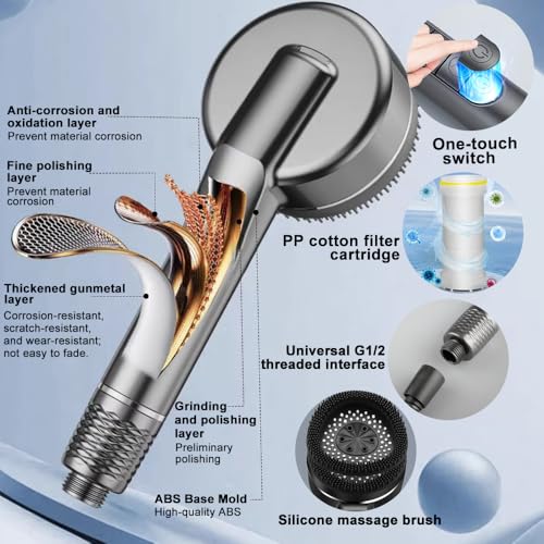 Pommeau de douche 4 modes avec flexible pour spa à la maison - 5