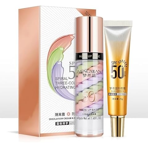 Shefave Face Primer & SPF 50 Sun Cream Set Cover
