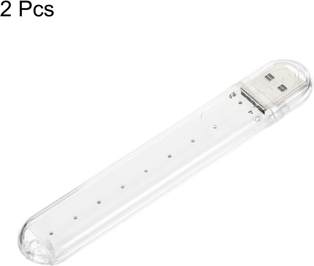 PATIKIL USB Night Light, 2 Pack Portable Plug-in Mini LED Lamp Stick 8 Beads for Home Decor Reading Sleeping Camping, White