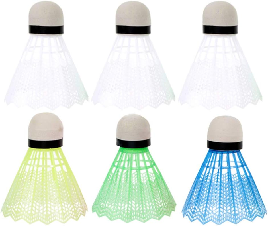 卸売 12 個のプラスチック製シャトルコック製品 耐久性のあるカラフルなバドミントン ボール アウトドア スポーツ トレーニング ポータブル ラケット 12pcs Multicolor Lcoo Edu In