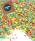 Bunte Streusel 1000g Zuckerstreusel - Jawela Box - 1kg Tutti Frutti Regenbogen Streusel zum Backen, Dekorieren und Verzieren - Streudekor Tortendekor Kuchen Kekse Eis