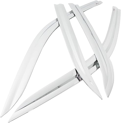 Miniatura 2 de Northern Prime - Deflectores de viento y viserasprotectores de lluvia compatibles con 300C 2011-2023_Acabado cromado estilo cinta (4 piezas)