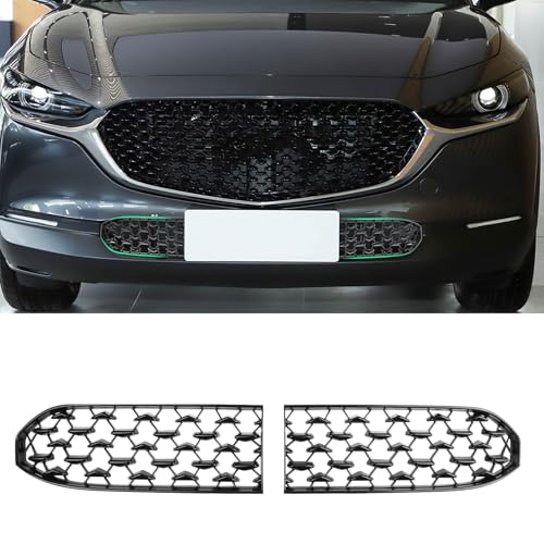 Image of RUIYA CX30 Front Grill Mesh Inserts Trims for Mazda CX30 Accessories 2PCS Front Grille Guard Compatible with 2020 2021 2022 2023 2024 2025 2026 Mazda CX30(320MM for CX30 Preferred Grilles)