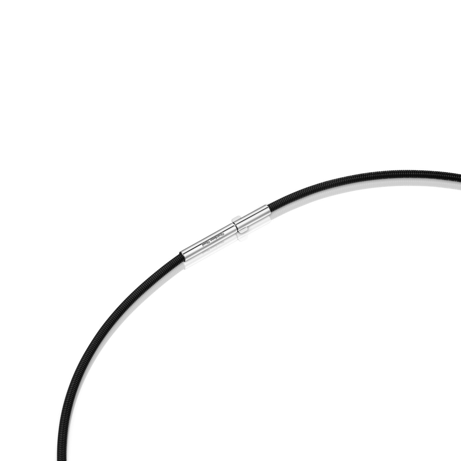 TOUS Collar para Mujer de Acero IP Negro 2 mm, Colección Mesh Tube