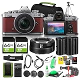 Nikon Zfc Mirrorless Camera with NIKKOR Z DX 16-50mm f/3.5-6.3 VR Lens, 20.9MP DX, 4K Video, Crimson Red Bundle with Rode Ultracompact on Camera-Mount Microphone + FTZ II Mount Adapter + More