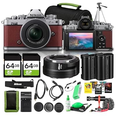 Nikon Zfc Mirrorless Camera with NIKKOR Z DX 16-50mm f/3.5-6.3 VR Lens, 20.9MP DX, 4K Video, Crimson Red Bundle with Rode Ultracompact on Camera-Mount Microphone + FTZ II Mount Adapter + More