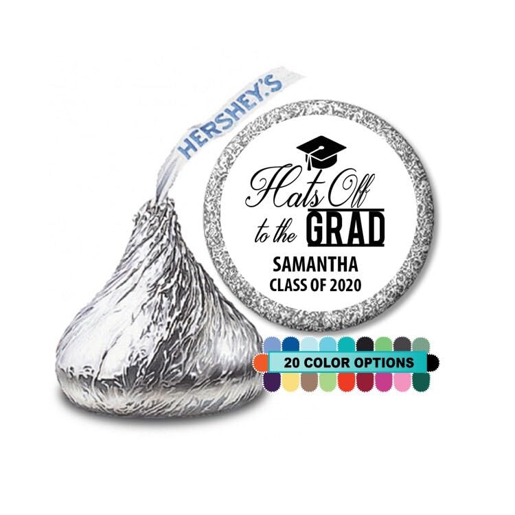 252 PCS Personalized Graduation Candy Stickers - Custom Name & Year Labels For Hershey's Kisses, Grad Party Favors - View #8
