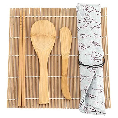 TOPINCN Kit De Sushi De Bambú 9Pcs Cover