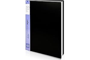 JJRING 11 x 17 Inch Art Portfolio File Organizer with Plastic Sleeves for Displaying Artwork