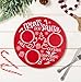 Rmeosye Santa Cookie Plate Treat Santa Christmas Wooden Round Tray Xmas Eve Cookies Milk Reindeer Snacks Cute Platter Mat Wood Plates Board for Christmas Decorations Supplies (Red)