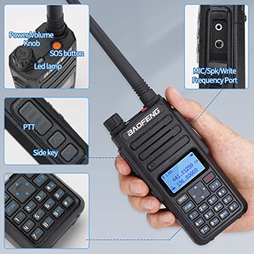 Ham Radio Baofeng Radio Bf-H6 10W High Power Two Way Radio Dual Band Handheld Walkie Talkie(Uv-5R Upgraded Version) With Pl2303 Usb Programming Cable Etc Extended Kit #TOP7