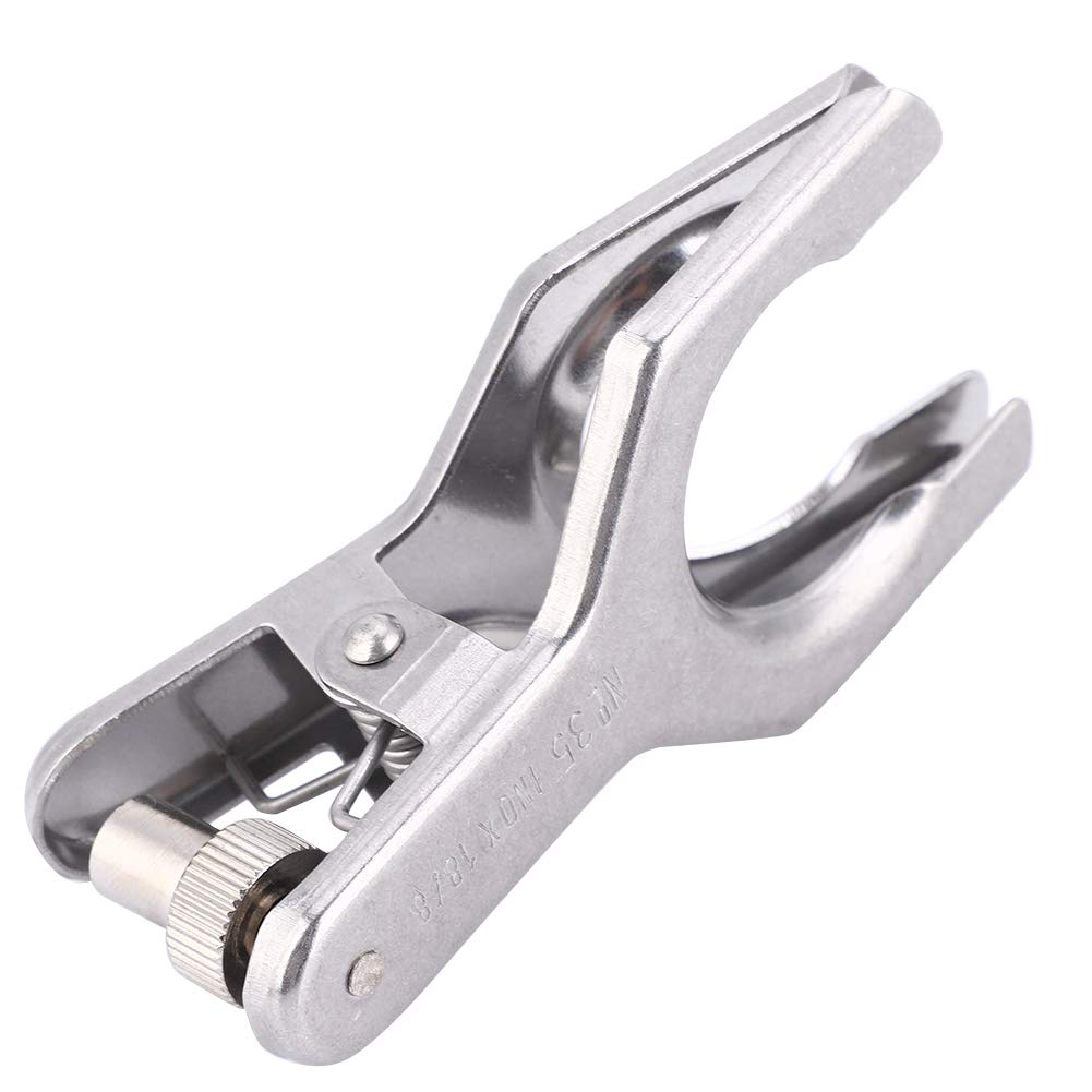 Spherical Pinch Clamp, Stainless Steel Lab Clip Metal Lab Clamp Pinch Clip Glass Ball Clamp Spherical Joint Glassware Clip Spherical Joint Clamp Holder for Laboratory Tools (35#)