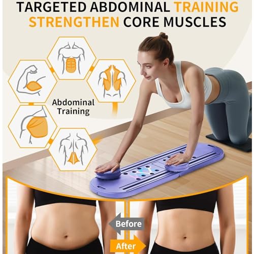Pilates Reformer Machine - 6 in 1 pieghevole con fasce di resistenza e tavola addominale per palestra domestica