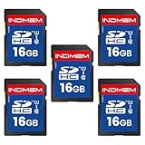 16GB SD Card, 5 Pack SDHC Memory Cards UHS-I U1 Class 10 High-Speed Full HD Video Compatible with Digital Point-and-Shoot Cameras, HD Camcorders, DSLR and PC, 16GB(5pc)