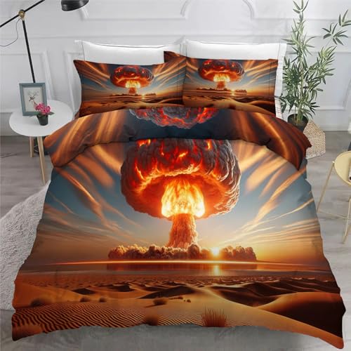 Housse couette en microfibre douce résistant froissage lit double 160x200