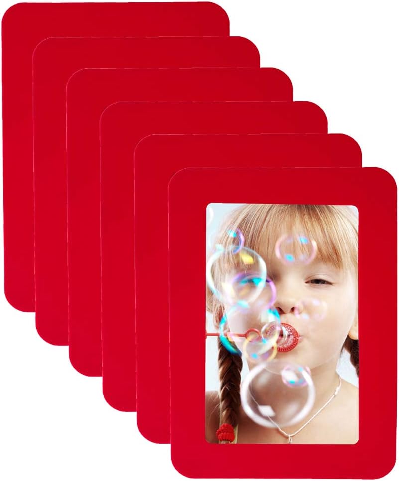4x6 Picture Frames Red Photo Frames for Refrigerator 4x6