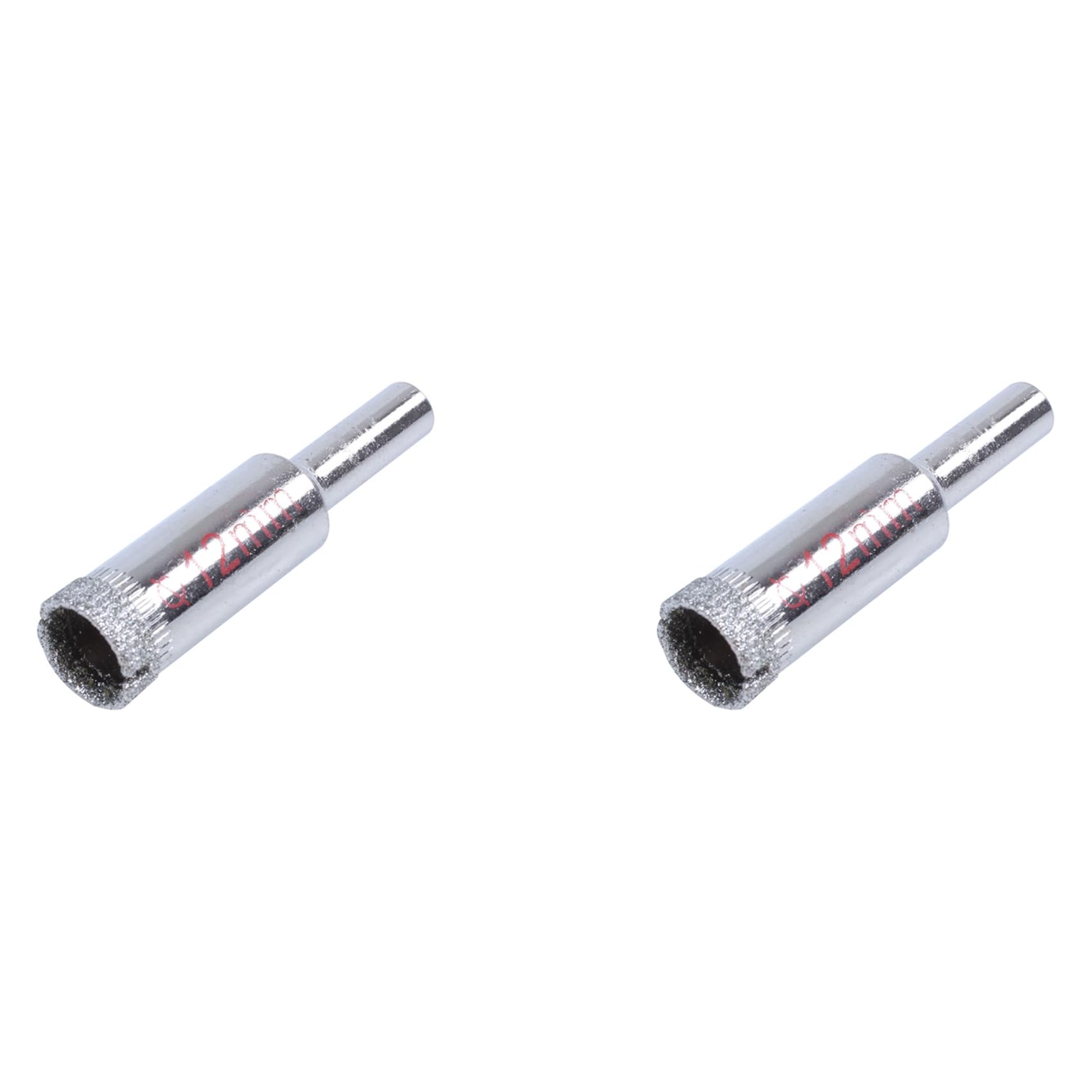 Jnchdghwa Silver 2Pcs 12Mm Tipped Metal Hole Saw Drill Bit For Ceramic Tile Glass