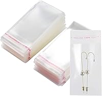 Vista 1 de Paquete de 600 bolsas autoadhesivas de celofán de celofán de 2 x 3 pulgadas, pequeñas, gruesas, transparentes, resellables, resistentes