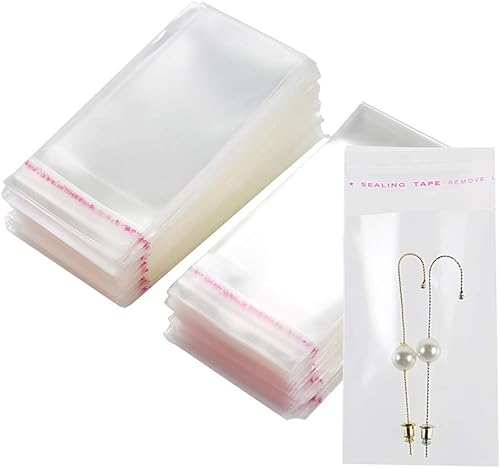 Paquete de 600 bolsas autoadhesivas de celofán de celofán de 2 x 3 pulgadas, pequeñas, gruesas, transparentes, resellables, resistentes,